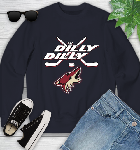 NHL Arizona Coyotes Dilly Dilly Hockey Sports Youth Sweatshirt 3