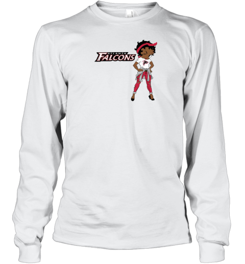 Betty Boop Atlanta Falcons Long Sleeve T-Shirt