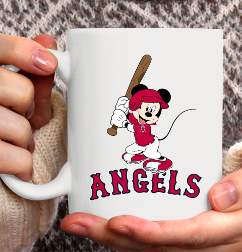 MLB Baseball Los Angeles Angels Cheerful Mickey Mouse Shirt Ceramic Mug 15oz 2