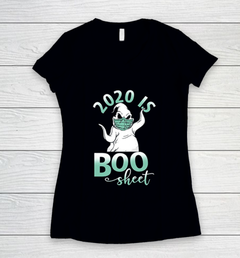 Ghost face mask 2020 is Boo sheet COVID 19 Women's V-Neck T-Shirt