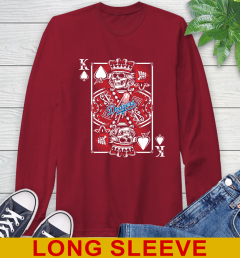 Los Angeles Dodgers MLB Baseball The King Of Spades Death Cards Shirt Long Sleeve T-Shirt 9
