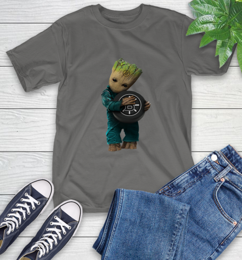 NHL Groot Guardians Of The Galaxy Hockey Sports Boston Bruins T-Shirt 9