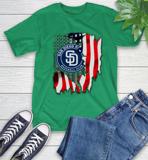 San Diego Padres MLB Baseball American Flag T-Shirt 7