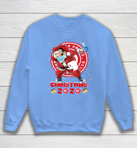 Atlanta Hawks Funny Santa Claus Dabbing Christmas 2020 NBA Sweatshirt 8