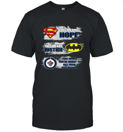 You're About To Get Your Ass Kicked Winnipeg Jets Unisex Jersey Tee