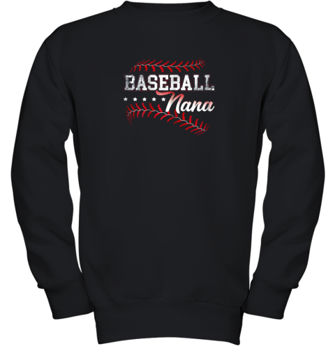 Baseball Nana Shirt Baseball Grandma Gift Shirts Youth Sweatshirt