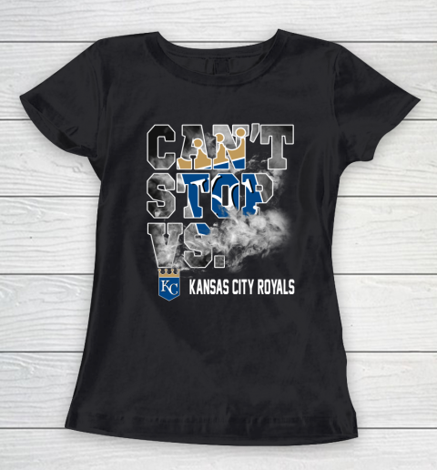 MLB Kansas City Royals Baseball Can't Stop Vs Kansas City Royals Women's T-Shirt