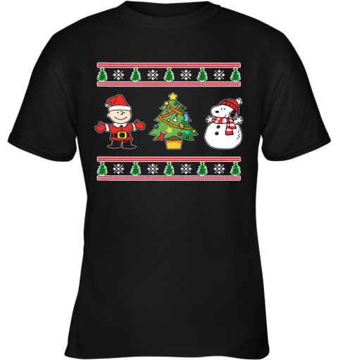 Snoopy And Woodstock Ugly Christmas Youth T-Shirt