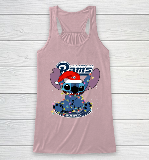 Los Angeles Rams NFL Football noel stitch Christmas Racerback Tank 5