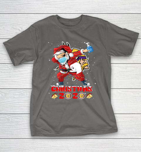 Minnesota Vikings Funny Santa Claus Dabbing Christmas 2020 NFL T-Shirt 8