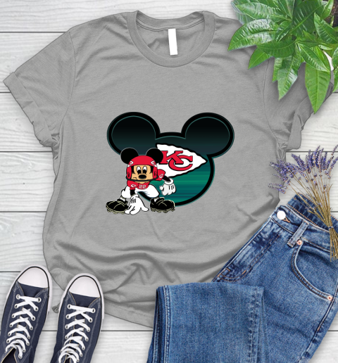 NFL Kansas City Chiefs Mickey Mouse Disney Football T Shirt Women's T-Shirt 10