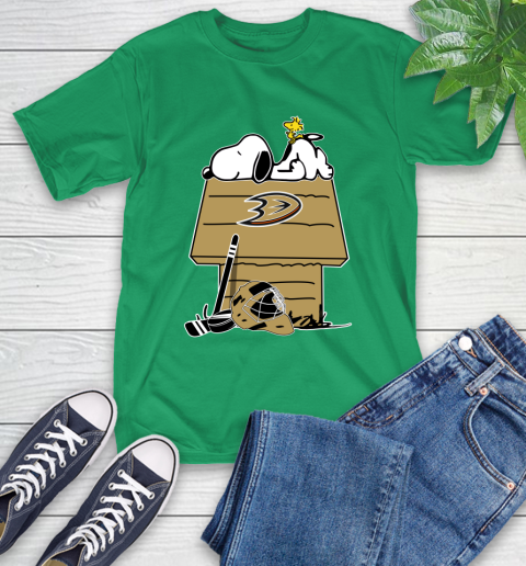Anaheim Ducks NHL Hockey Snoopy Woodstock The Peanuts Movie T-Shirt 7