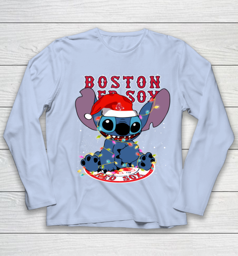 Boston Red Sox MLB noel stitch Baseball Christmas Youth Long Sleeve 5