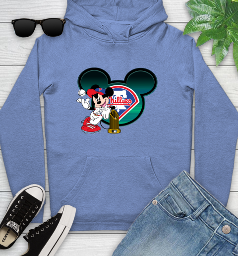MLB Philadelphia Phillies The Commissioner's Trophy Mickey Mouse Disney Youth Hoodie 12