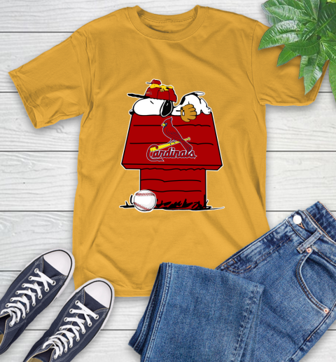 MLB St.Louis Cardinals Snoopy Woodstock The Peanuts Movie Baseball T Shirt T-Shirt 15