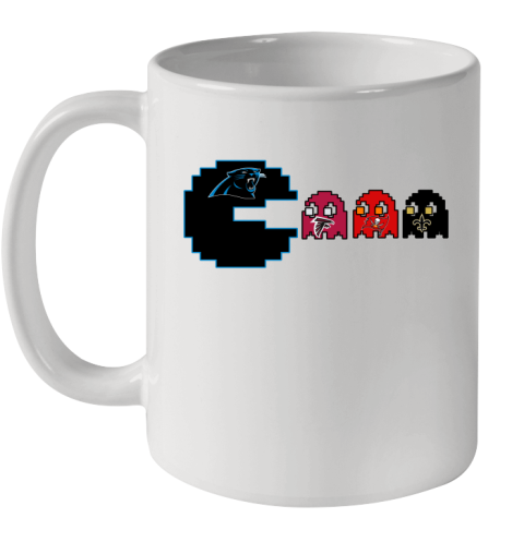 Carolina Panthers NFL Football Pac Man Champion Ceramic Mug 11oz