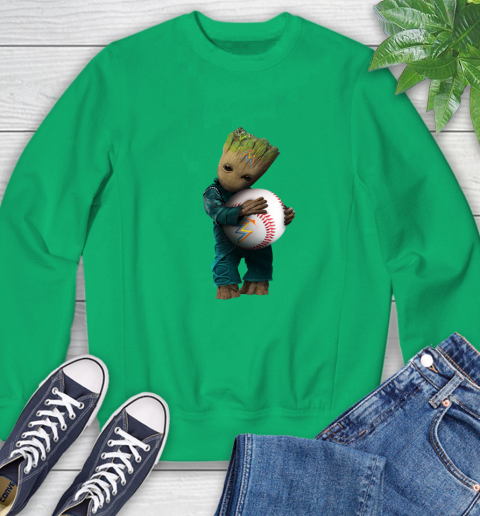 MLB Groot Guardians Of The Galaxy Baseball Sports Miami Marlins Sweatshirt 6