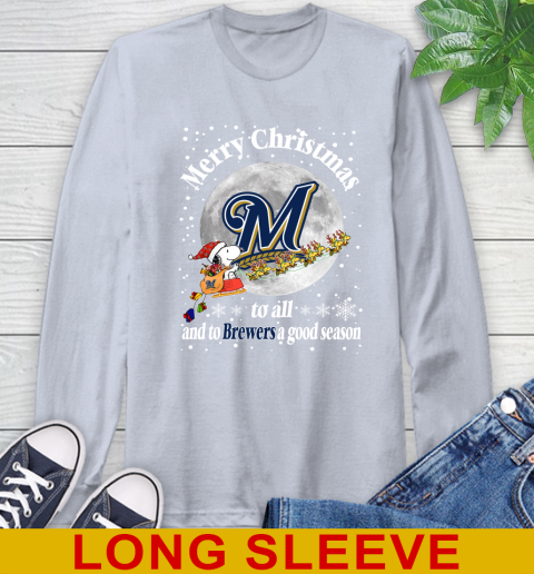 Milwaukee Brewers Merry Christmas To All And To Brewers A Good Season MLB Baseball Sports Long Sleeve T-Shirt 6