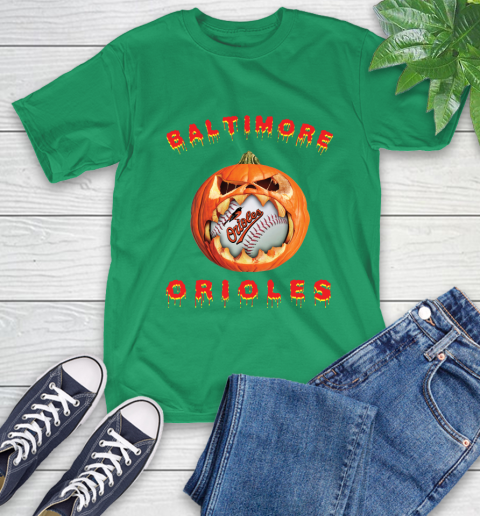 MLB Baltimore Orioles Halloween Pumpkin Baseball Sports T-Shirt 7