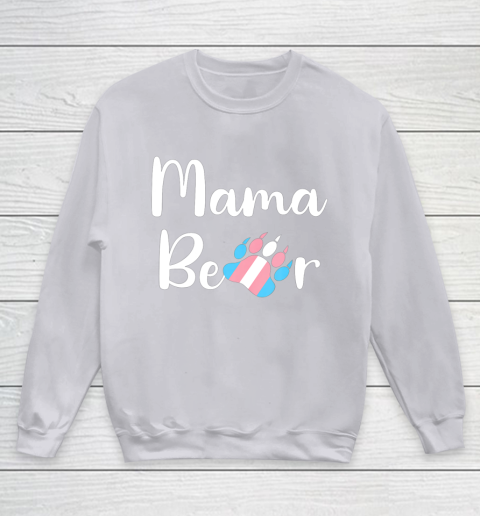Mama Bear Transgender Mom T Shirt Trans Pride Gift Youth Sweatshirt 3