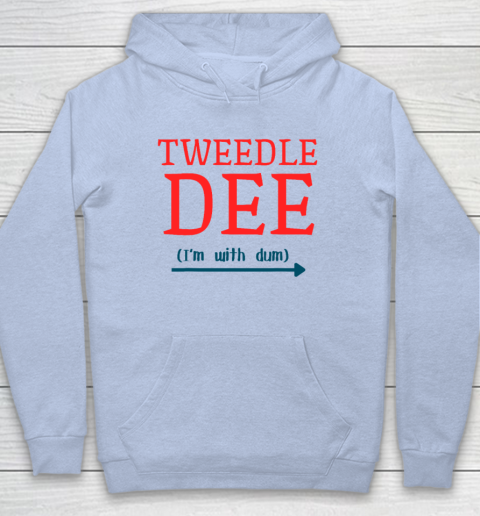 Tweedle Dee I'm With Dum Couple And Friends Funny Lazy Costume Hoodie 5