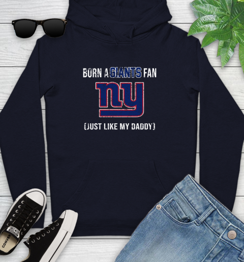 NFL New York Giants Football Loyal Fan Just Like My Daddy Shirt Youth Hoodie - Image 4