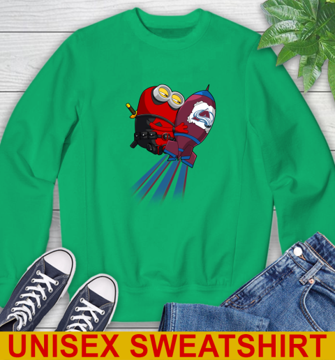 NHL Hockey Colorado Avalanche Deadpool Minion Marvel Shirt Sweatshirt 8