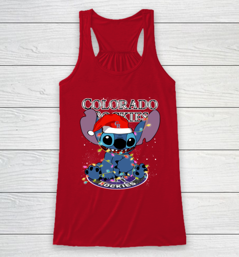 Colorado Rockies MLB noel stitch Baseball Christmas Racerback Tank 4