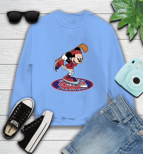 NHL Hockey Montreal Canadiens Cheerful Mickey Disney Shirt Sweatshirt 11