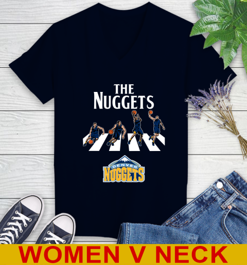 NBA Basketball Denver Nuggets The Beatles Rock Band Shirt Women's V-Neck T-Shirt 3 NBA Basketball Denver Nuggets The Beatles Rock Band Shirt Women's V-Neck T-Shirt - Image 3