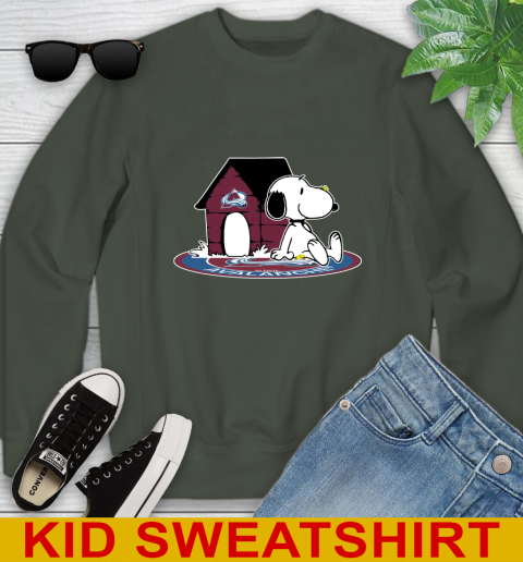 NHL Hockey Colorado Avalanche Snoopy The Peanuts Movie Shirt Youth Sweatshirt 9
