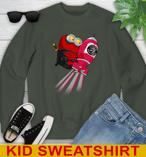 NBA Basketball Toronto Raptors Deadpool Minion Marvel Shirt Youth Sweatshirt 8
