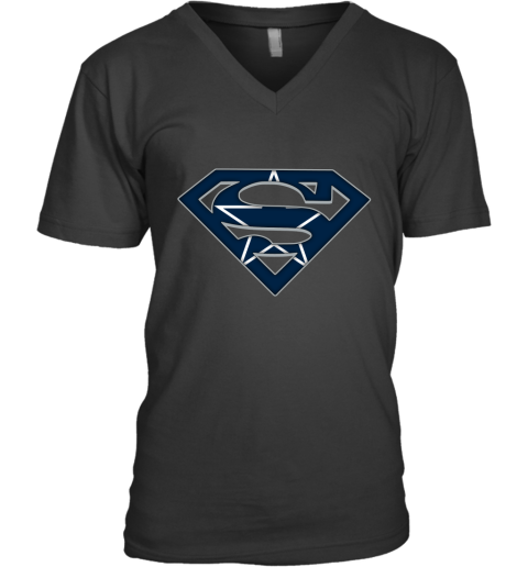 We Are Undefeatable The Dallas Cowboys x Superman NFL V-Neck T-Shirt