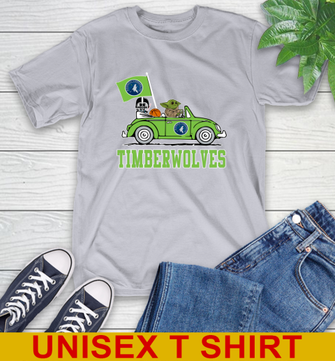 NBA Basketball Minnesota Timberwolves Darth Vader Baby Yoda Driving Star Wars Shirt T-Shirt 6