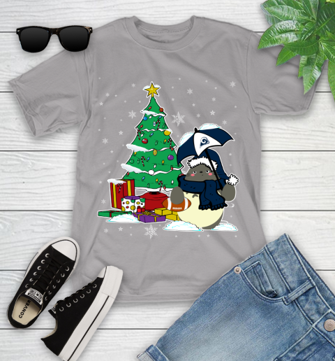 Los Angeles Rams NFL Football Cute Tonari No Totoro Christmas Sports Youth T-Shirt 4