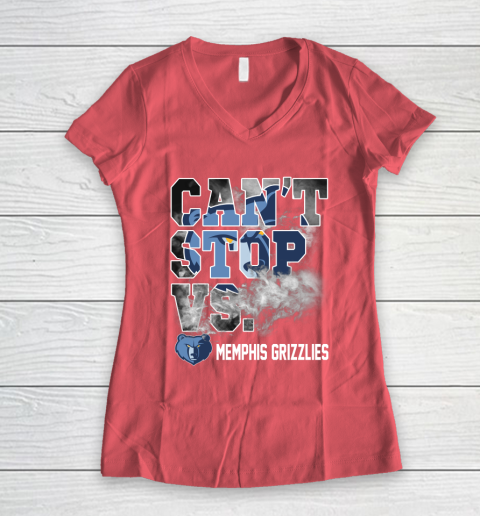 NBA Memphis Grizzlies Basketball Can't Stop Vs Women's V-Neck T-Shirt 4