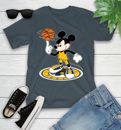 NBA Basketball Indiana Pacers Cheerful Mickey Disney Shirt Youth T-Shirt 8