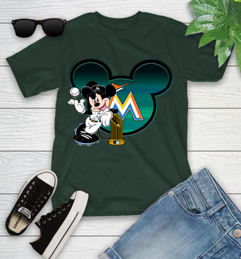 MLB Miami Marlins The Commissioner's Trophy Mickey Mouse Disney Youth T-Shirt 5