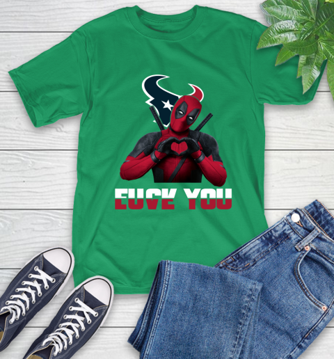NHL Houston Texans Deadpool Love You Fuck You Football Sports T-Shirt 7