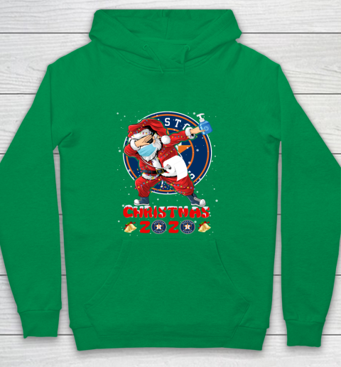 Houston Astros Funny Santa Claus Dabbing Christmas 2020 MLB Youth Hoodie 4