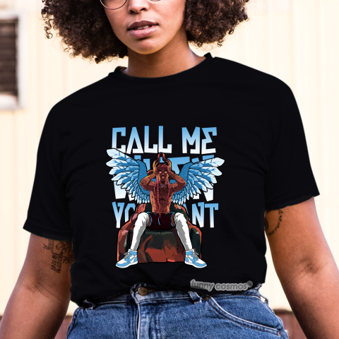 Air Jordan 1 Off White UNC Matching Sneaker Tshirt Call Me When You Want V2 Blue and White Jordan Tshirt