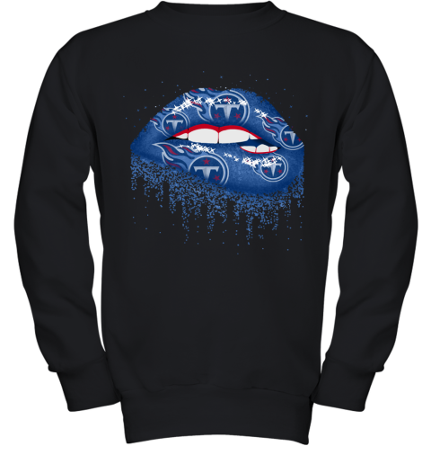 Biting Glossy Lips Sexy Tennessee Titans NFL Football Youth Sweatshirt