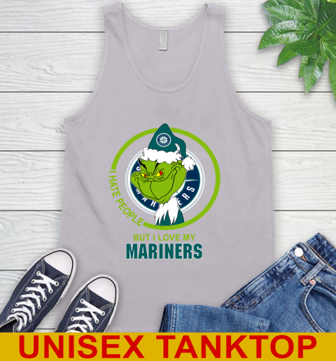 Seattle Mariners MLB Christmas Grinch I Hate People But I Love My Favorite Baseball Team Tank Top 4