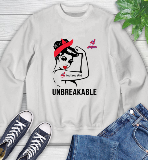 MLB Cleveland Indians Girl Unbreakable Baseball Sports Sweatshirt