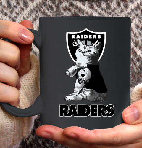 NFL Football My Cat Loves Oakland Raiders Ceramic Mug 11oz
