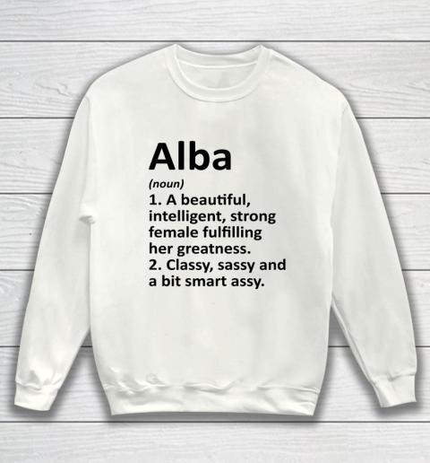 ALBA Definition Personalized Name Funny Christmas Sweatshirt