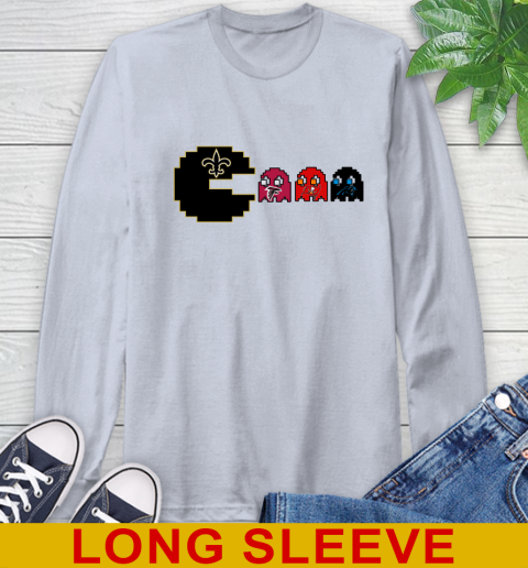 New Orleans Saints NFL Football Pac Man Champion Long Sleeve T-Shirt 6
