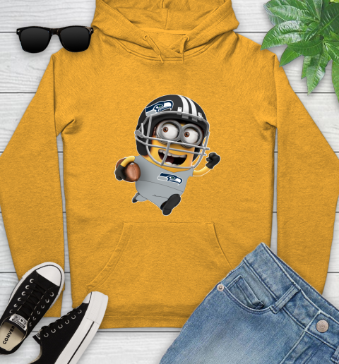 NFL Seattle Seahawks Minions Disney Football Sports Youth Hoodie 3