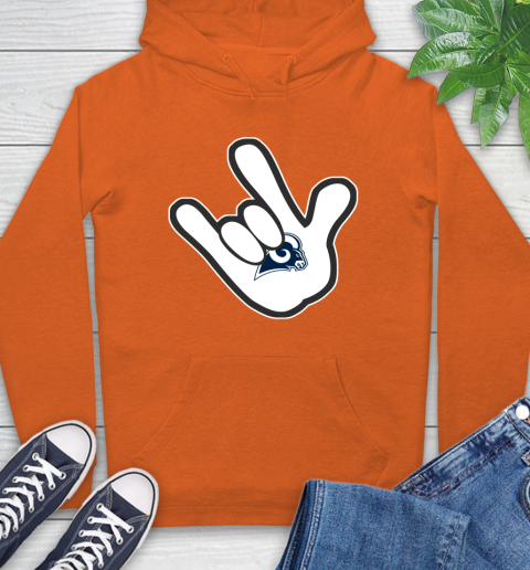 Los Angeles Rams NFL Football Mickey Rock Hand Disney Hoodie 5