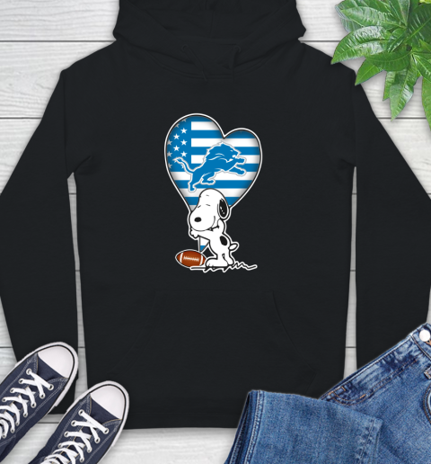 Detroit Lions NFL Football The Peanuts Movie Adorable Snoopy Hoodie 2